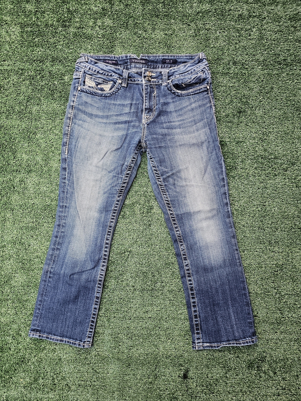 Vigoss The New York Capri Faded Blue Jeans